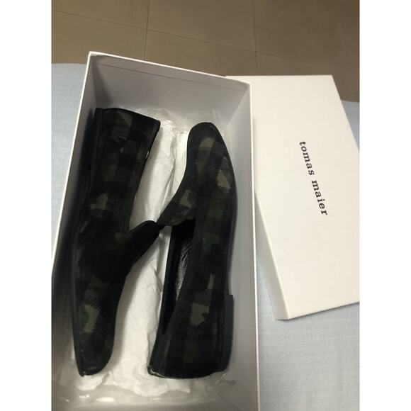 Tomas Maier Plaid Camo Smoking slippers sz. 10 main image 4